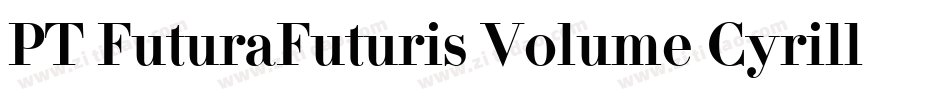 PT FuturaFuturis Volume Cyrillic字体转换